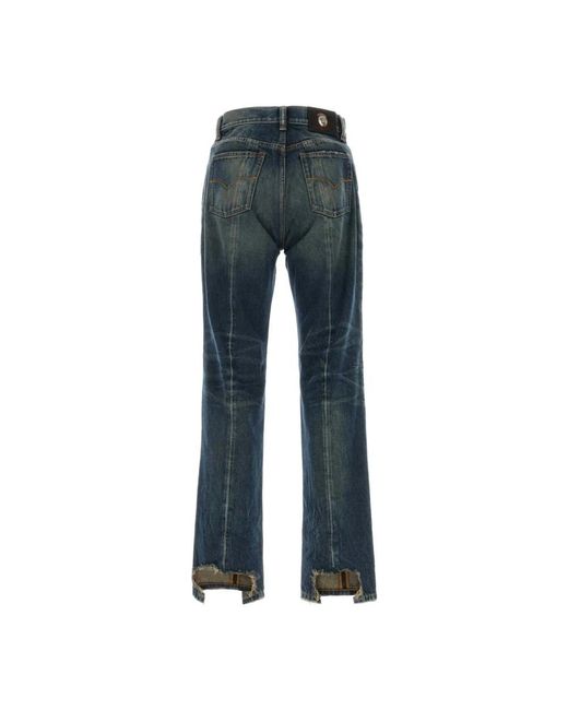 Versace Blue Straight Jeans for men