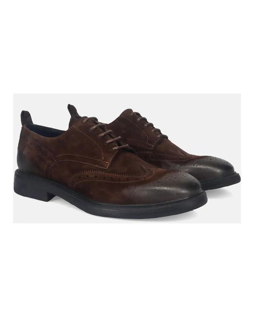 Sangiorgio Brown Laced Shoes for men