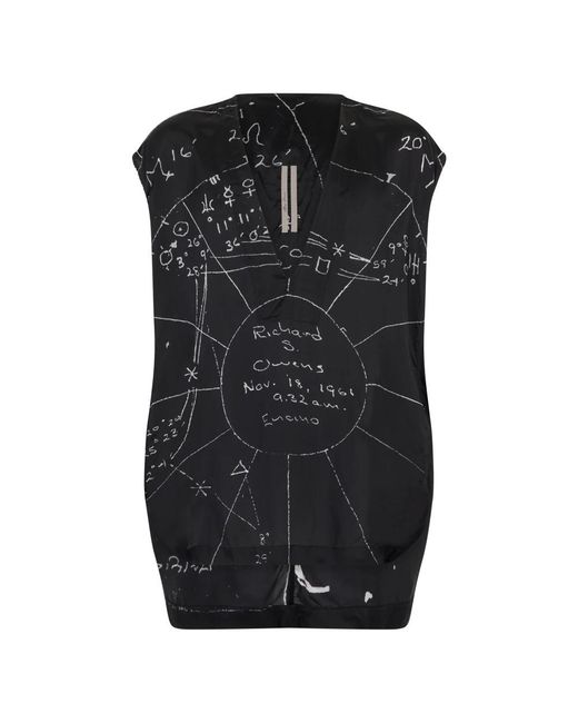 Rick Owens Black Sleeveless Tops for men