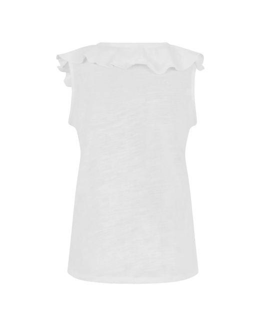 Ralph Lauren White Sleeveless Tops