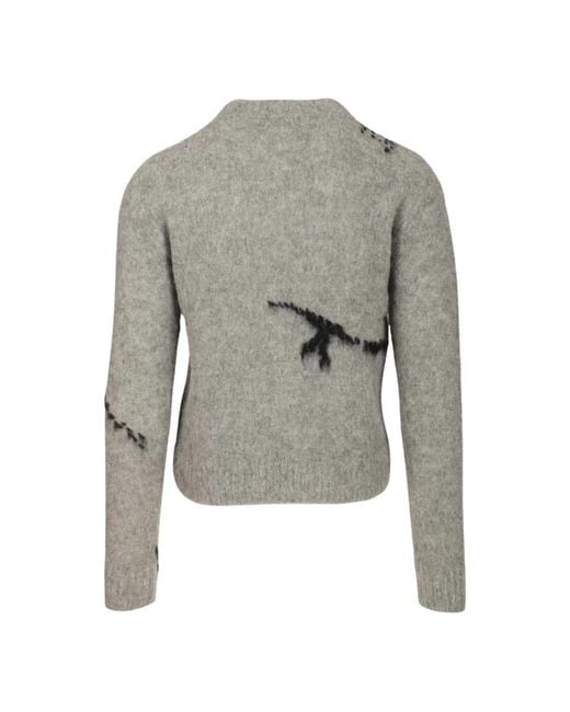 Dries Van Noten Round-Neck Knitwear in het Gray voor heren