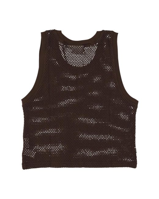 Obey Tops ,Bruin ,Katoen Mesh Tank Top in het Brown