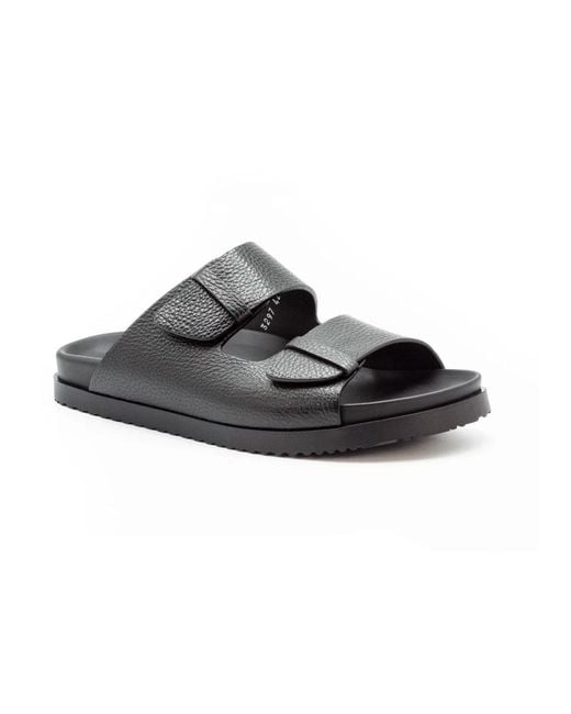 Doucal's Black Sliders for men