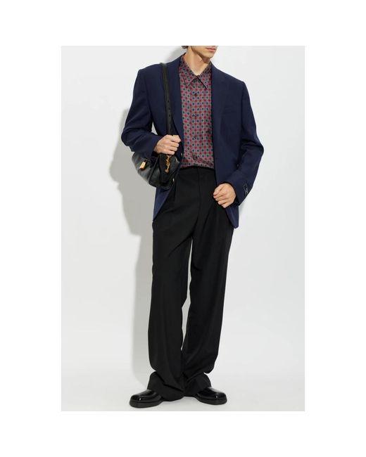 Balmain Wol Blazer in het Blue voor heren