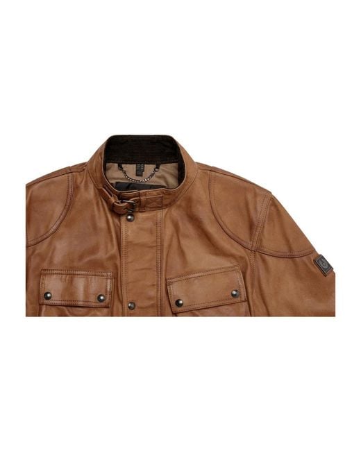 Belstaff Brown Leather Jackets for men