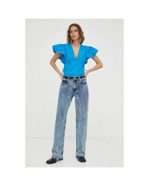 2nd Day Rechte Jeans in het Blue