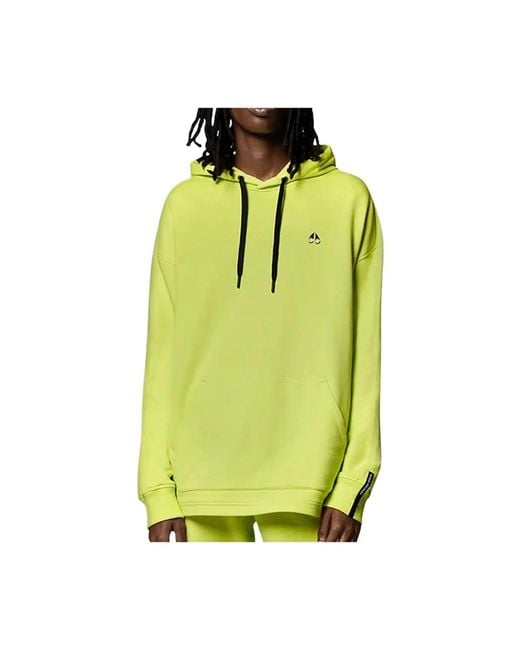 Moose Knuckles Hoodies & Sweatvesten ,Groen ,Katoen Thordason Hoodie in het Yellow voor heren