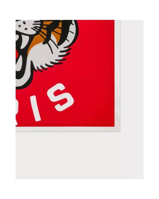 KENZO Red Silk Scarves