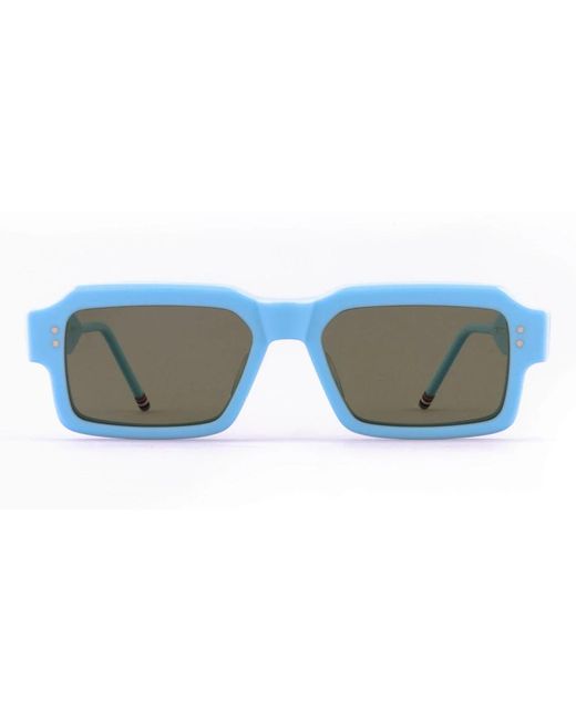 Thom Browne Blue Acetate Rectangular Sonnenbrillen