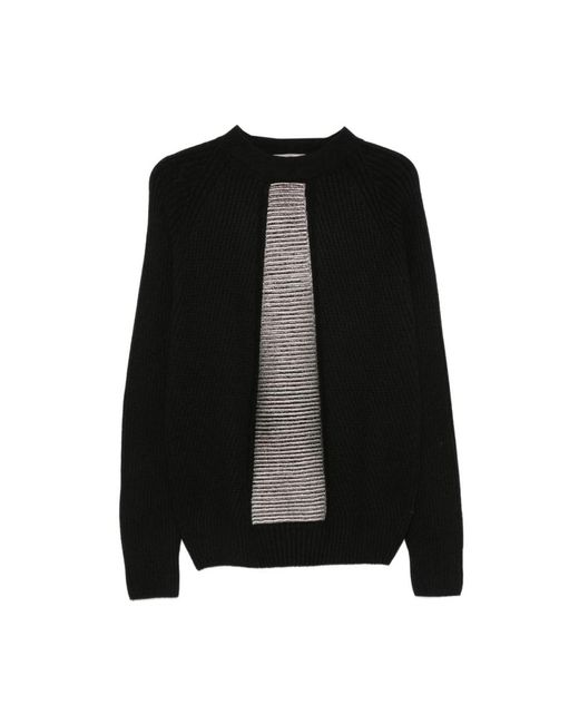 D.exterior Black Round-Neck Knitwear