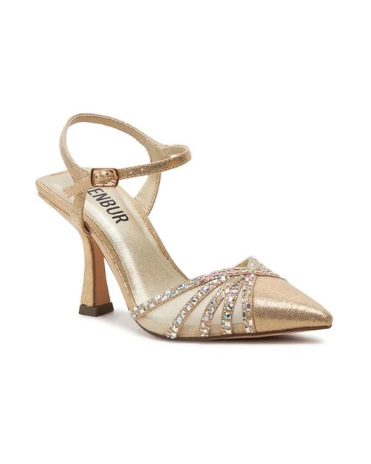Menbur Metallic Laminated Slingback Pump