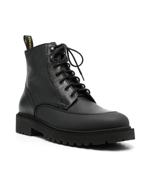 Doucal's Black Lace-Up Boots for men