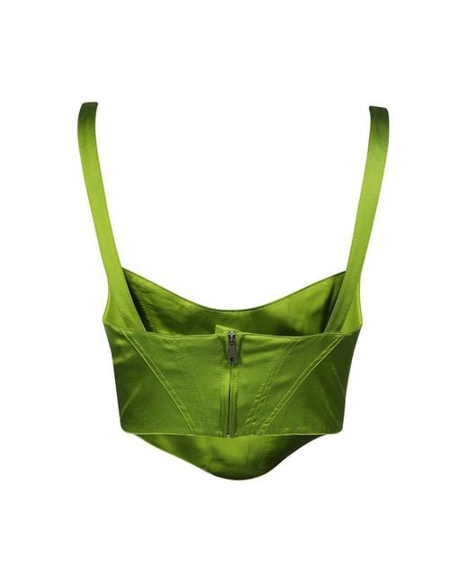Ermanno Scervino Green Sleeveless Tops
