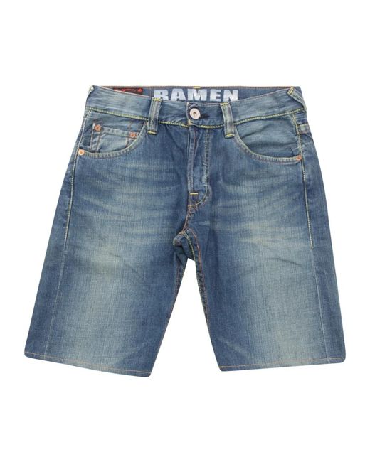 Evisu Bermuda Shorts in het Blue voor heren