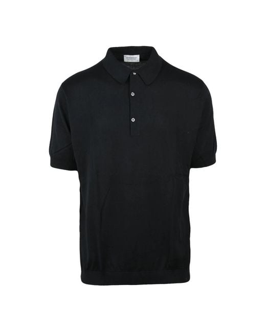 John Smedley Black Polo Shirts for men