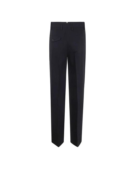 Straight Trousers Ann Demeulemeester de color Blue