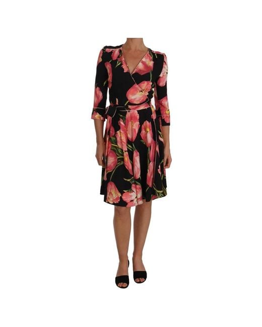 Dolce & Gabbana Red Wrap Dresses