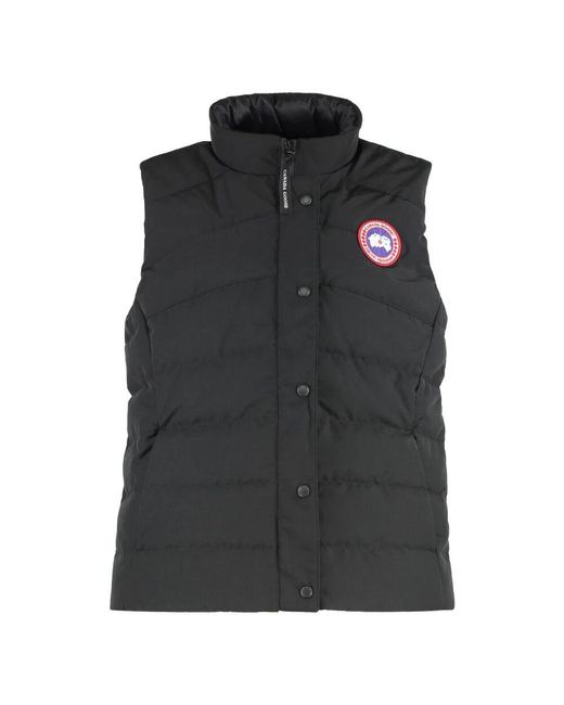 Canada Goose Black Gepolsterte Weste Mit Gänsedaunen