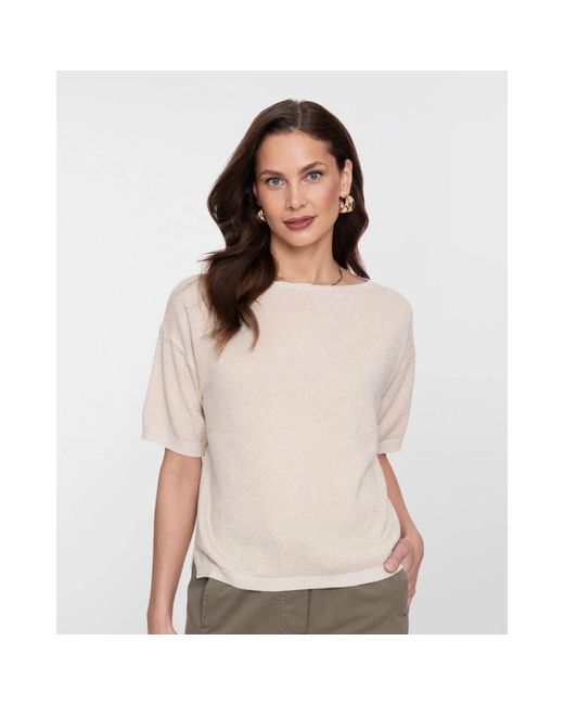 Geisha Pullover Lurex/Sl in het Natural