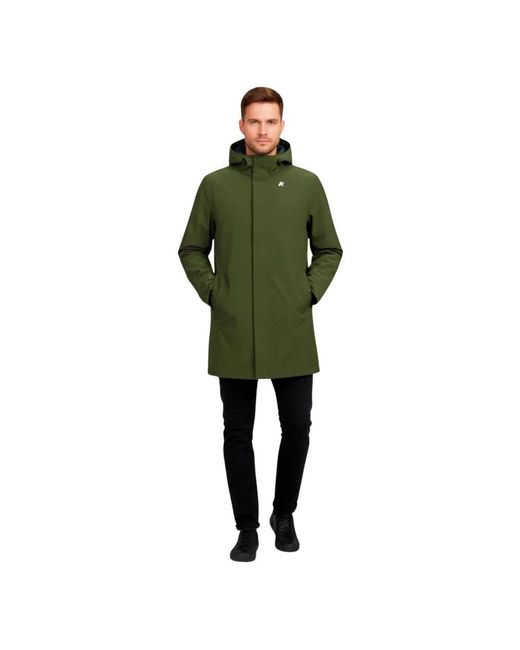 K-Way Green Parkas for men
