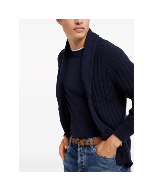 Brunello Cucinelli Blue T-Shirt With Superimposed Effect for men