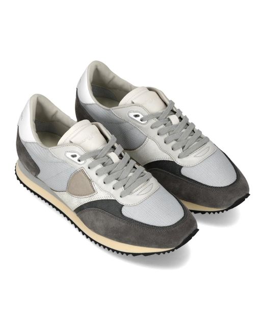 Philippe Model Schoenen ,Grijs ,Katoen Blville Running in het White voor heren