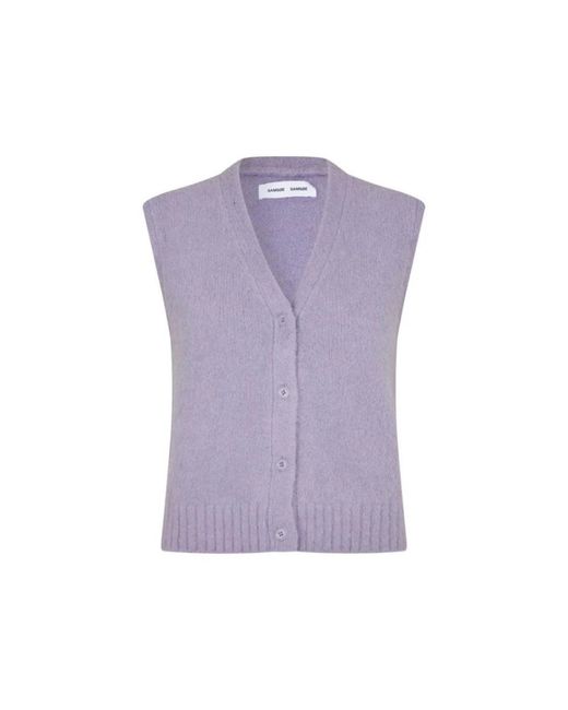 Cardigans Samsøe & Samsøe de color Purple