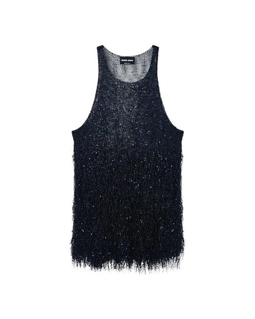 Giorgio Armani Blue Sleeveless Tops
