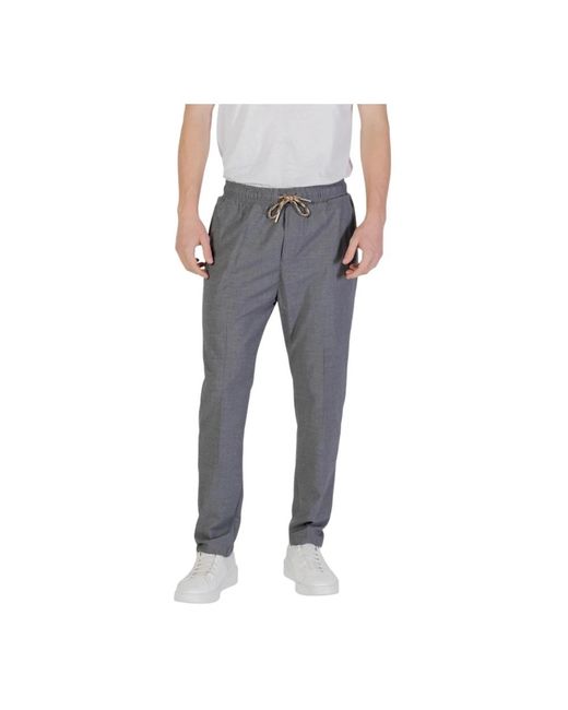Gianni Lupo Straight Trousers in het Gray voor heren