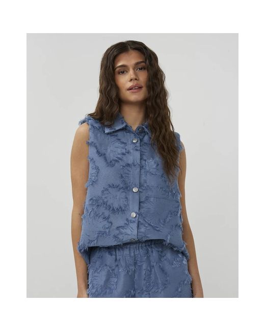 Studio Amaya Storm Blouse in het Blue