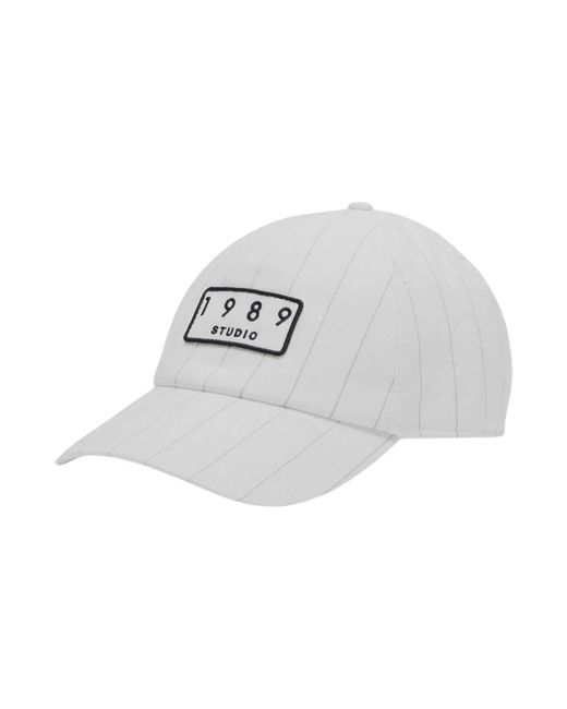 1989 STUDIO Accessoires ,Wit ,Witte Klep Hoed in het Gray