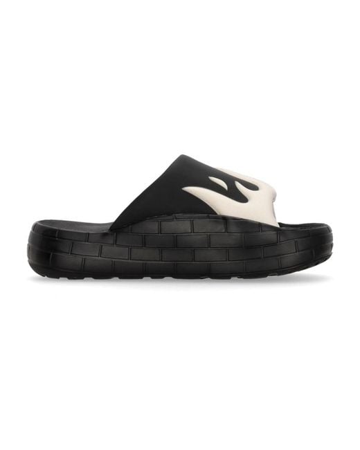 Acupuncture Black Sliders for men