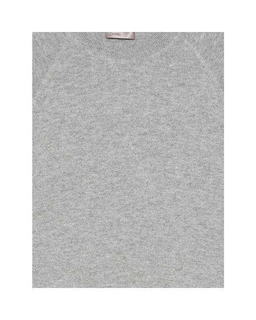 Herno Gray Round-Neck Knitwear for men