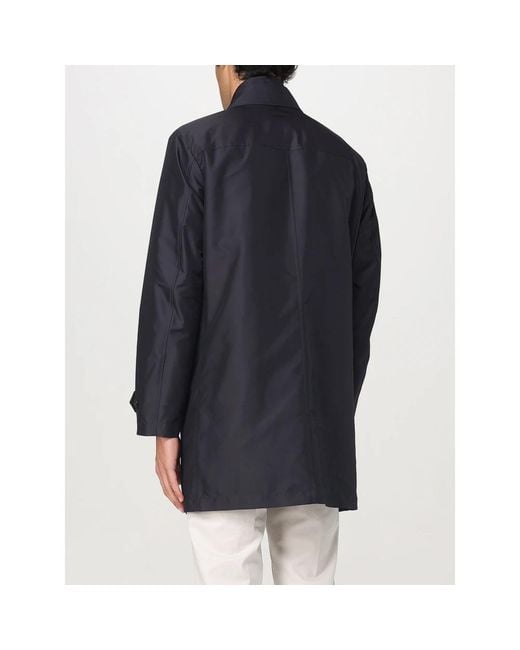 Fay Jassen ,Blauw ,Ochtend Front Trench Coat in het Blue voor heren