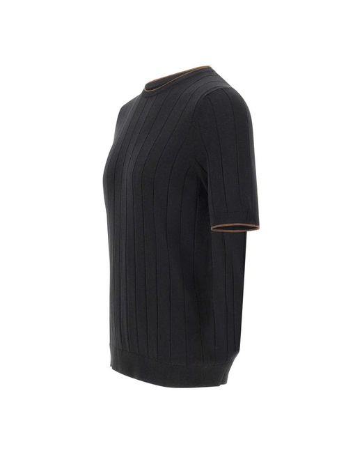 Gran Sasso Black Round-Neck Knitwear for men