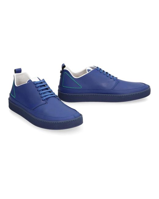 Volta Footwear Leder Low-Top Sneakers in Blue für Herren