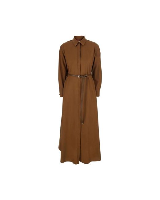 Max Mara Brown Shirt Dresses