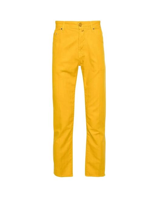 Jacob Cohen Yellow Slim-Fit Jeans for men