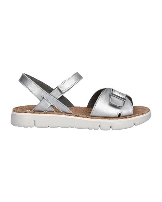 Flat Sandals Camper en coloris Metallic