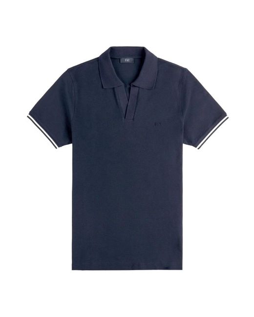 Fay Blue Polo Shirts for men