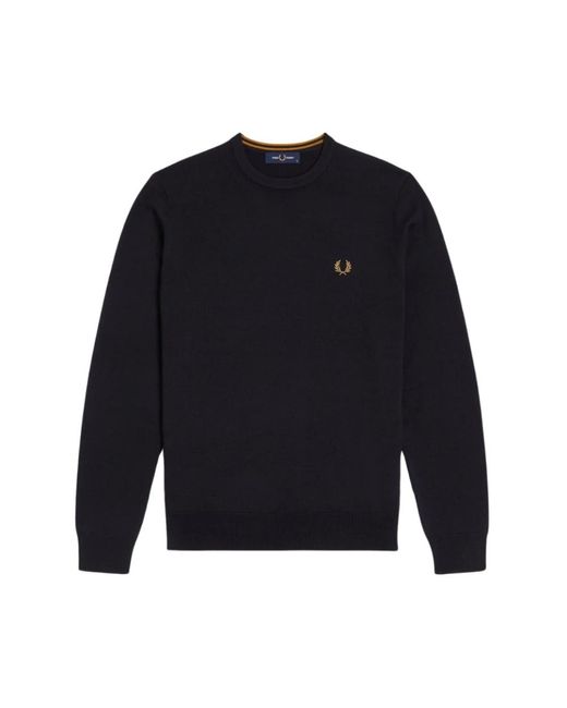 Fred Perry Blue Round-Neck Knitwear for men