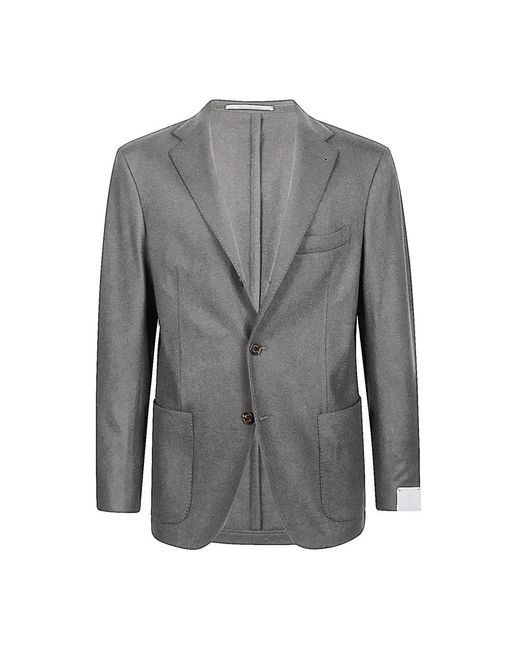 Eleventy Jassen ,Grijs ,Wol Giacca Monopetto Soft in het Gray voor heren