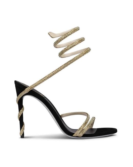 High Heel Sandals di Rene Caovilla in Metallic