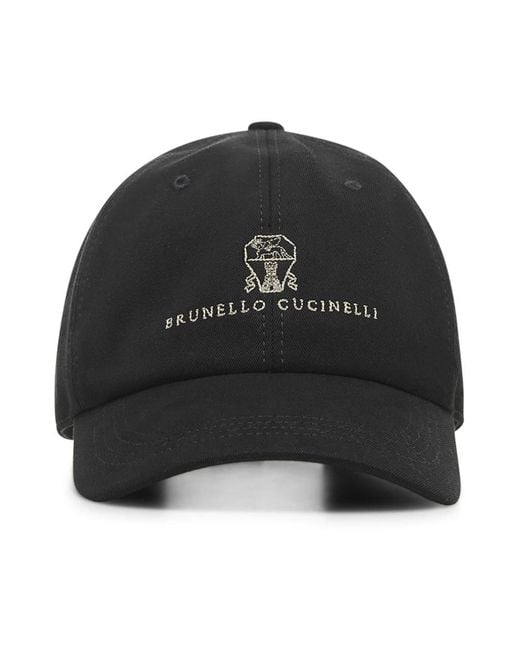Brunello Cucinelli Black Hats & Caps for men
