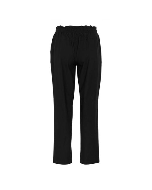 Cream Black Straight Trousers