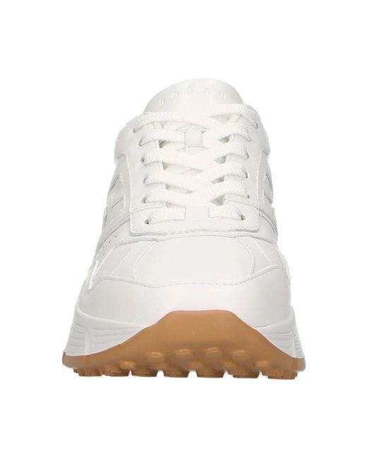 Hogan White Polyester Sneaker Schnürstil