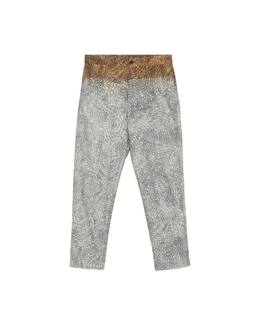 Dries Van Noten Straight Trousers in het Gray voor heren