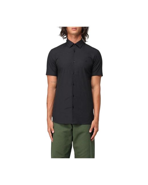 Burberry Black Short Sleeve Shirts for men