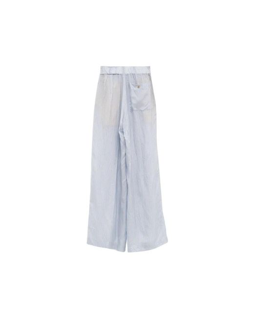 Dries Van Noten Blue Wide Trousers