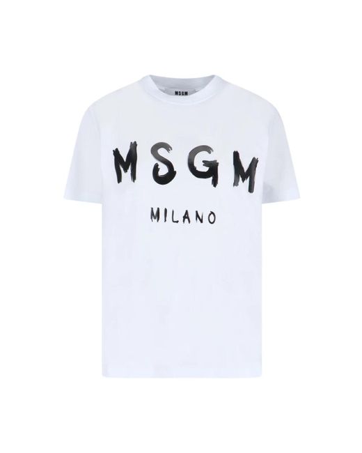 MSGM White T-Shirts